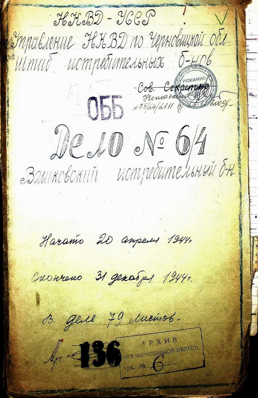 Титульна сторінка справи