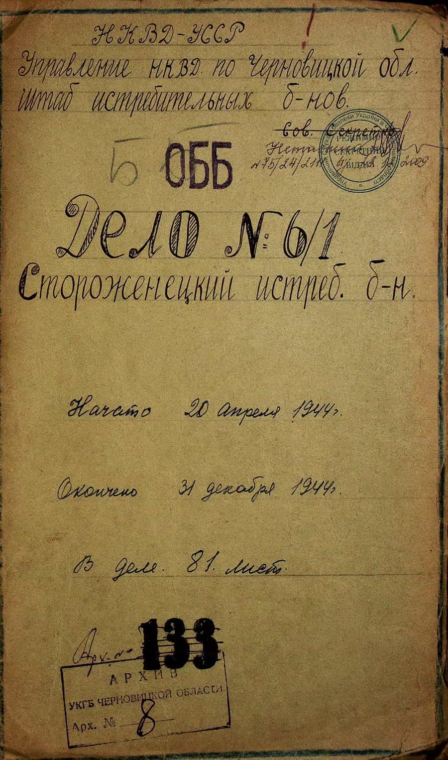 Титульна сторінка справи