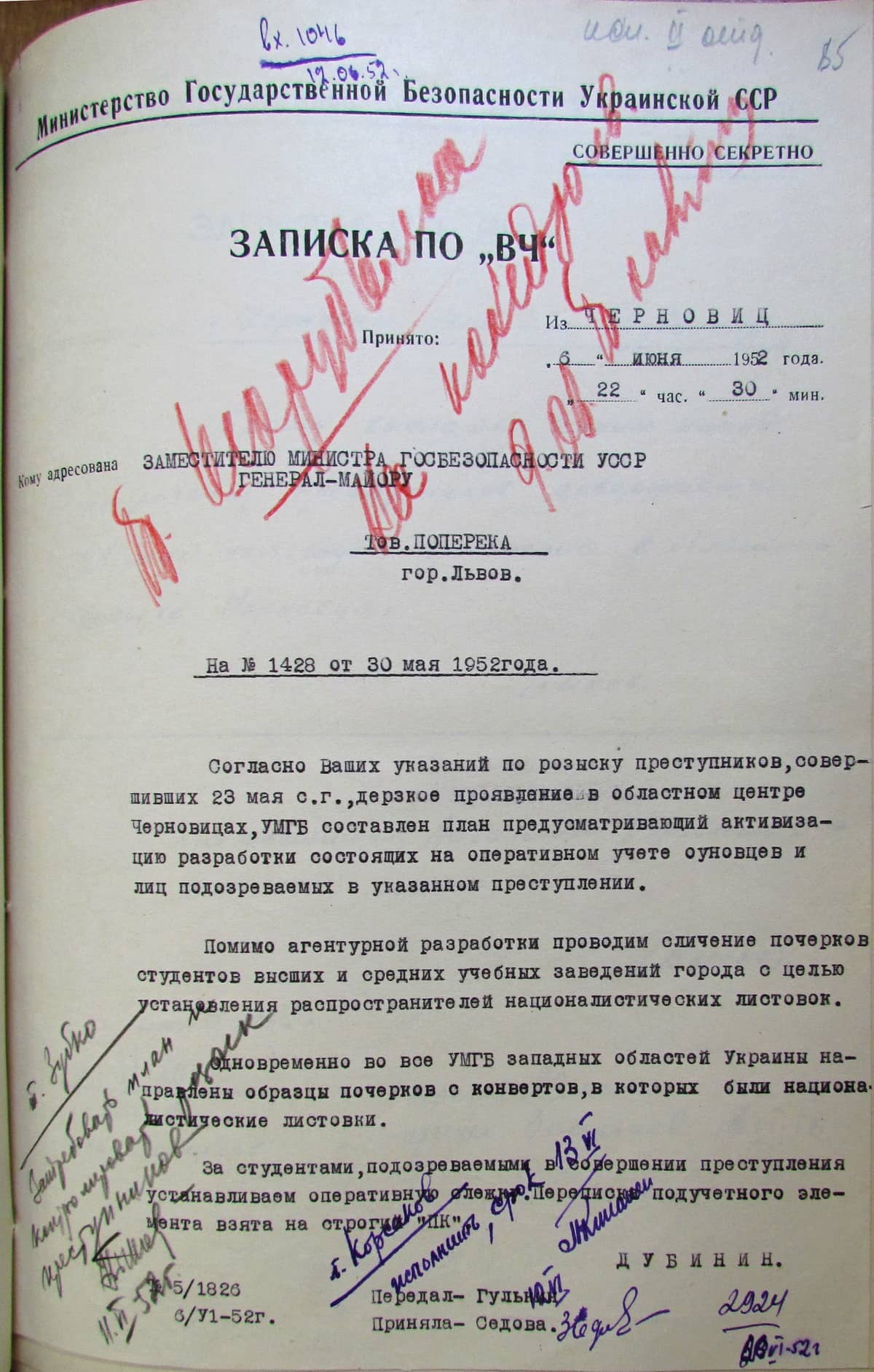 Поідомлення про вжиті заходи з розшуку