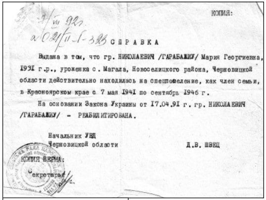 Довідка про реабілітацію